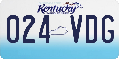 KY license plate 024VDG
