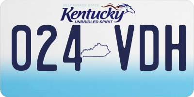KY license plate 024VDH