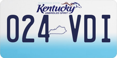 KY license plate 024VDI