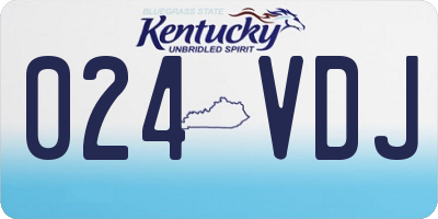KY license plate 024VDJ
