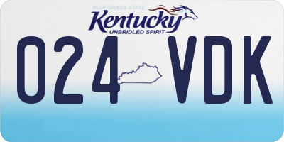 KY license plate 024VDK
