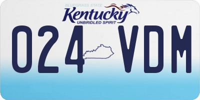 KY license plate 024VDM