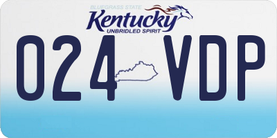 KY license plate 024VDP