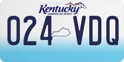 KY license plate 024VDQ