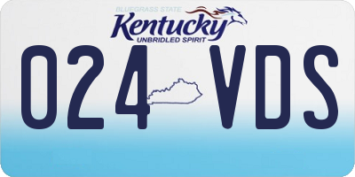 KY license plate 024VDS