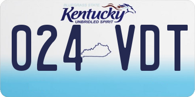 KY license plate 024VDT