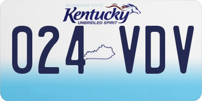 KY license plate 024VDV