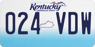 KY license plate 024VDW