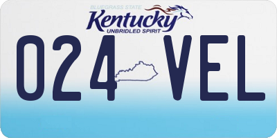 KY license plate 024VEL