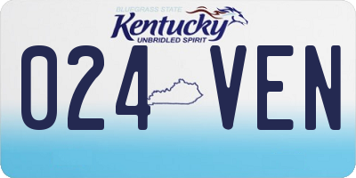 KY license plate 024VEN
