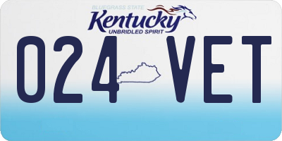 KY license plate 024VET