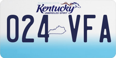 KY license plate 024VFA