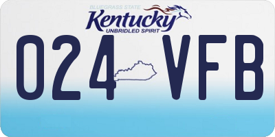 KY license plate 024VFB