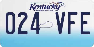 KY license plate 024VFE