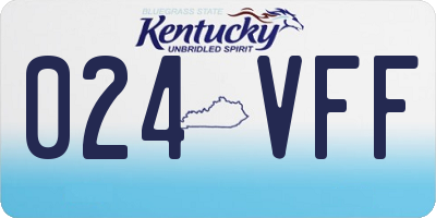 KY license plate 024VFF