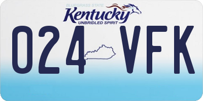 KY license plate 024VFK