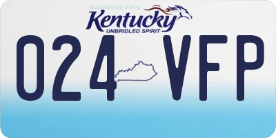 KY license plate 024VFP