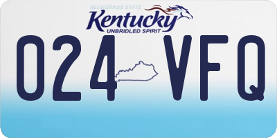 KY license plate 024VFQ