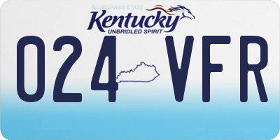 KY license plate 024VFR