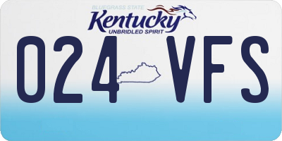 KY license plate 024VFS