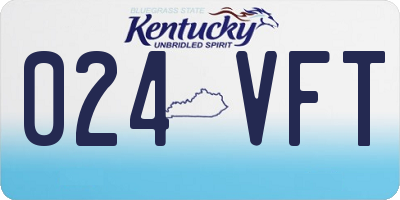 KY license plate 024VFT