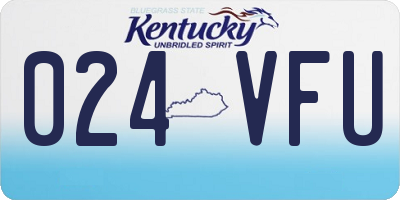 KY license plate 024VFU