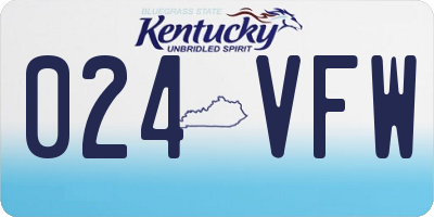 KY license plate 024VFW