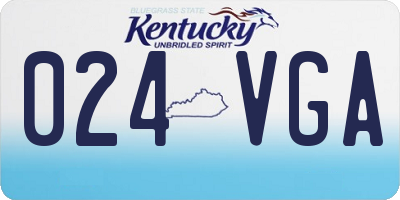 KY license plate 024VGA