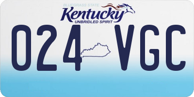KY license plate 024VGC