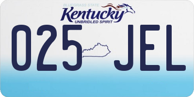 KY license plate 025JEL