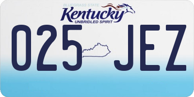 KY license plate 025JEZ