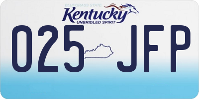 KY license plate 025JFP