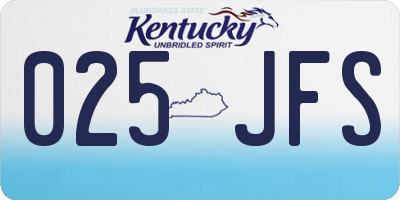 KY license plate 025JFS