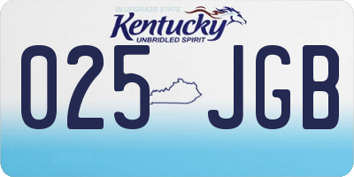 KY license plate 025JGB