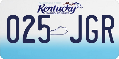 KY license plate 025JGR