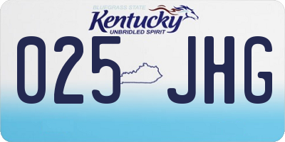 KY license plate 025JHG