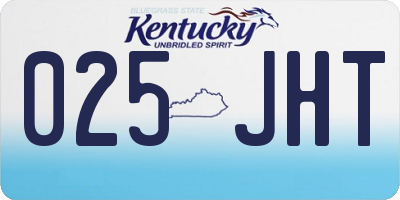 KY license plate 025JHT