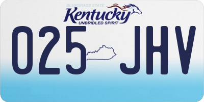 KY license plate 025JHV