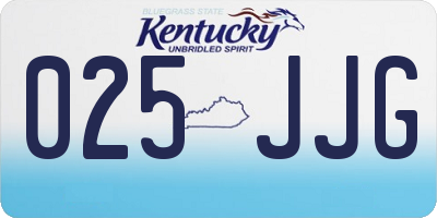 KY license plate 025JJG