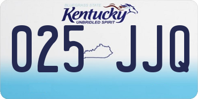 KY license plate 025JJQ