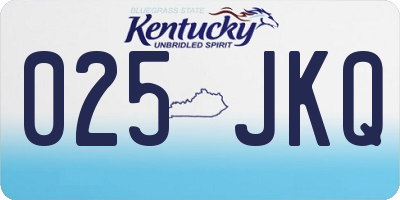 KY license plate 025JKQ