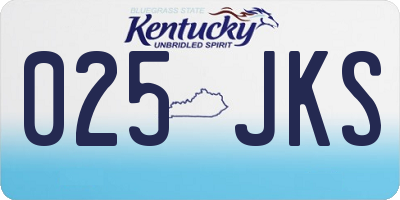 KY license plate 025JKS