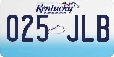 KY license plate 025JLB