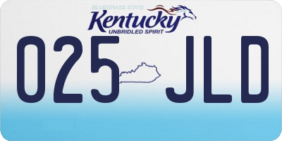KY license plate 025JLD