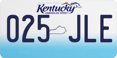 KY license plate 025JLE