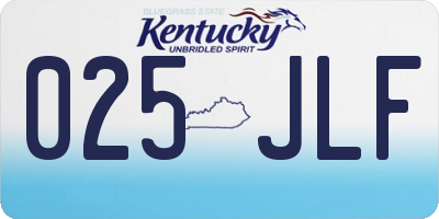 KY license plate 025JLF