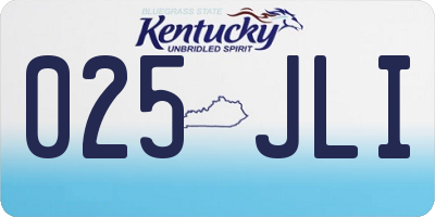 KY license plate 025JLI