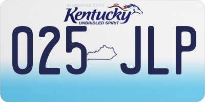 KY license plate 025JLP
