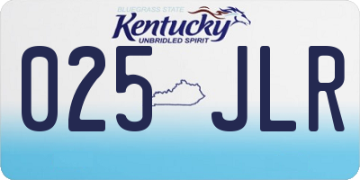 KY license plate 025JLR
