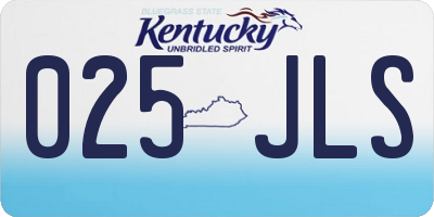 KY license plate 025JLS